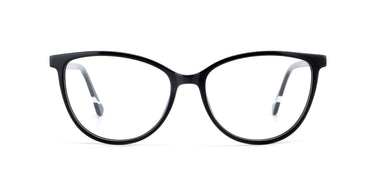 Women Urban Eyeglasses: Kidjo - Black - SpaceSMART Eye Clinic (Front View)